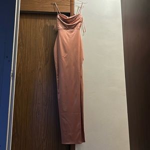 High Slit Pink Dress